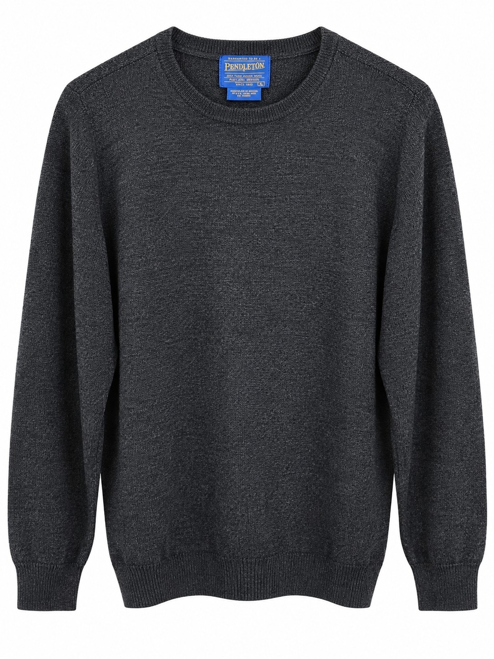 Pendleton 100% Wool Men's Dark Charcoal Crewneck Sweater